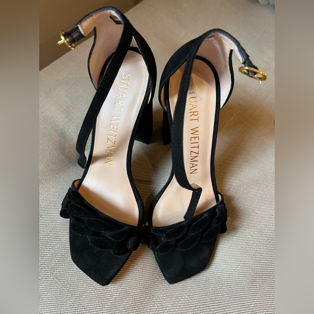 Stuart Weitzman Block Sandal - Black - Size 6.5 -… - image 4